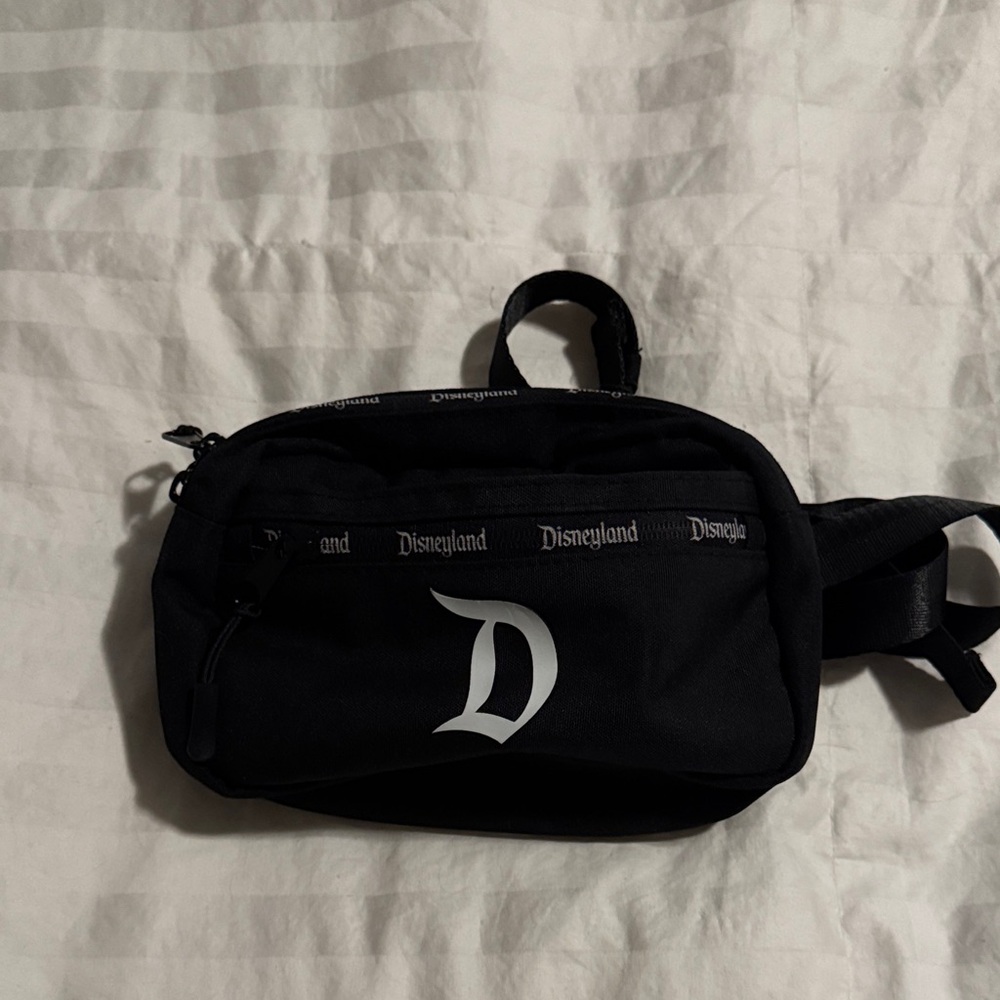 Disney Black Belt Bag with White Logo